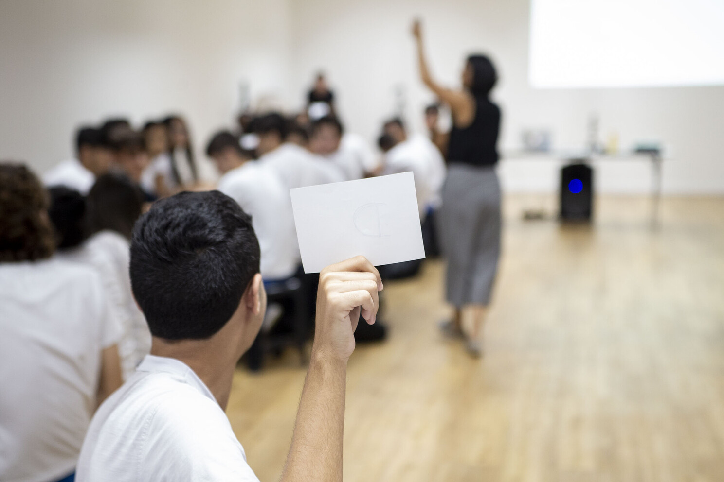 Alunos durante o "Desafio das Águas"